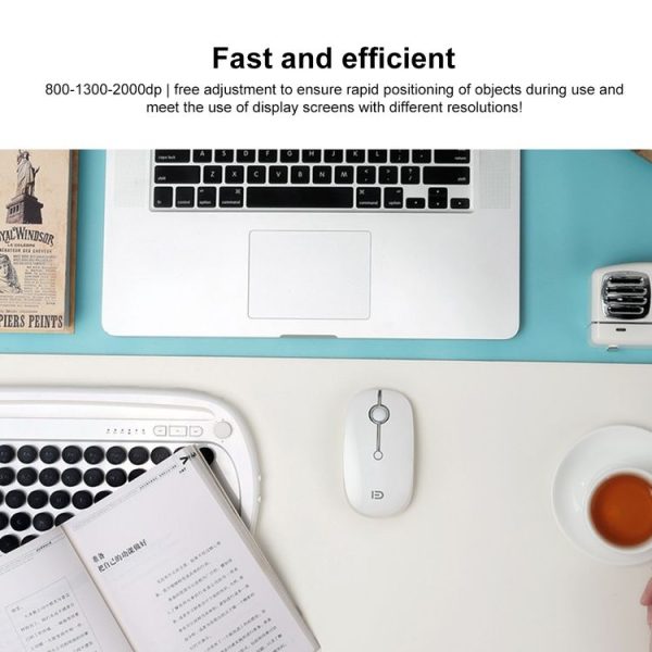 FOETOR i331d Rechargeable Three Modes Wireless Bluetooth Mouse (Silver) - Image 2