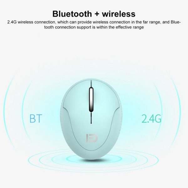 FOETOR i889d Mini Mute Rechargeable Dual Modes Wireless Mouse (Pink) - Image 5