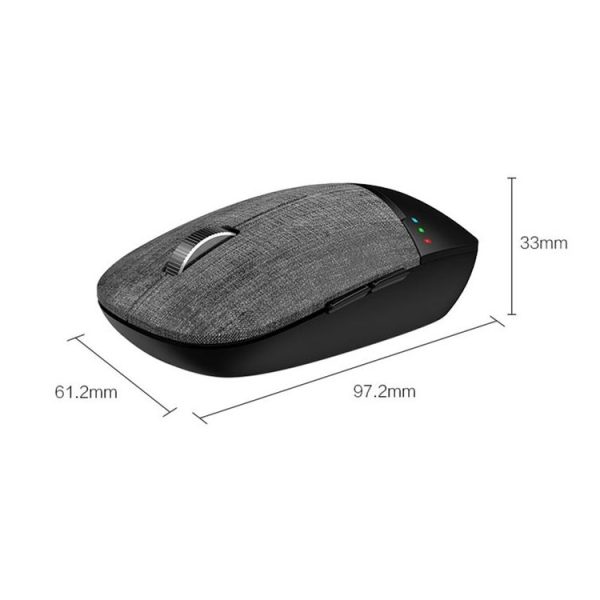 FOETOR i920du Rechargeable Mute Fabric Wireless Mouse (Silver) - Image 2