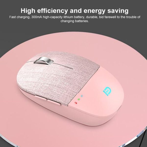 FOETOR i920du Rechargeable Mute Fabric Wireless Mouse (Silver) - Image 3