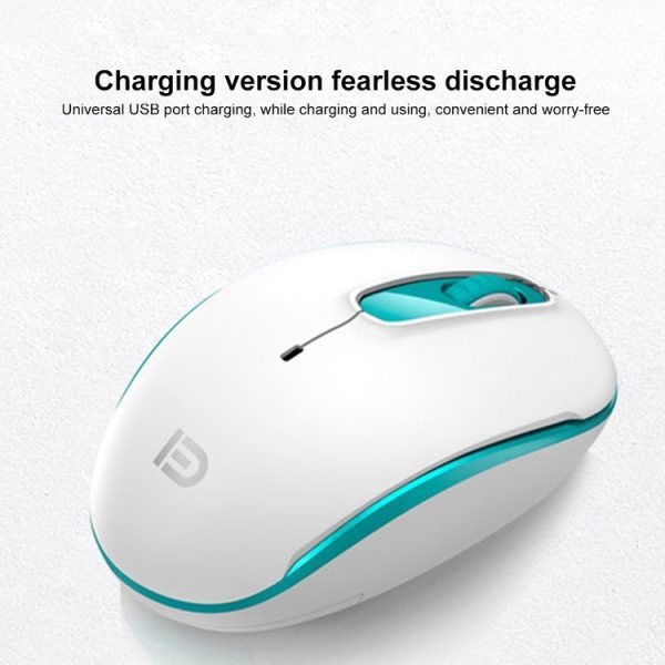 FOETOR M510c Mini Mute Wireless Mouse (Green) - Image 3