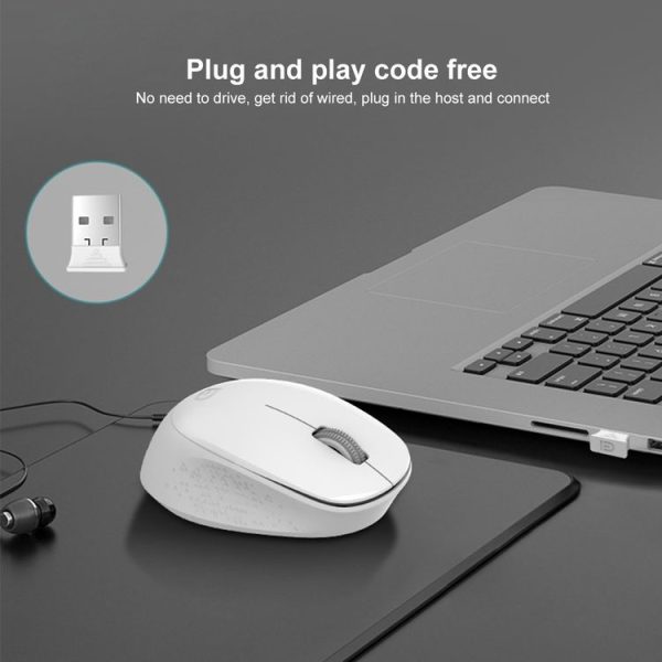 FOETOR M702 Mute Wireless Mouse (White) - Image 5
