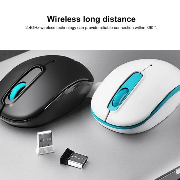 FOETOR V5 Mute Gaming Wireless Mouse (White) - Image 2