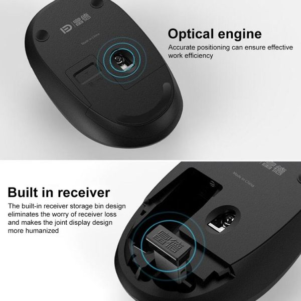 FOETOR V5 Mute Gaming Wireless Mouse (White) - Image 4
