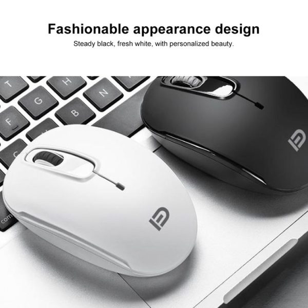 FOETOR V5 Mute Gaming Wireless Mouse (White) - Image 5