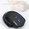 IMICE G-1800 Rechargeable 4 Buttons 1600 DPI 2.4GHz & Bluetooth Silent Wireless Mouse for Computer PC Laptop (Black) - Image 5