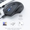 IMICE G-1800 Rechargeable 4 Buttons 1600 DPI 2.4GHz & Bluetooth Silent Wireless Mouse for Computer PC Laptop (Black) - Image 6