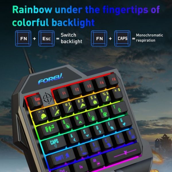 FOREV FV-F6 Wired Gaming Illuminated Keyboard (Black) - Image 4