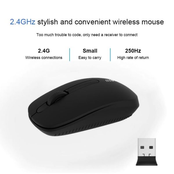 Beny M680 2.4GHz 1600DPI 3-keys Business Wireless Silent Mouse (Black) - Image 6