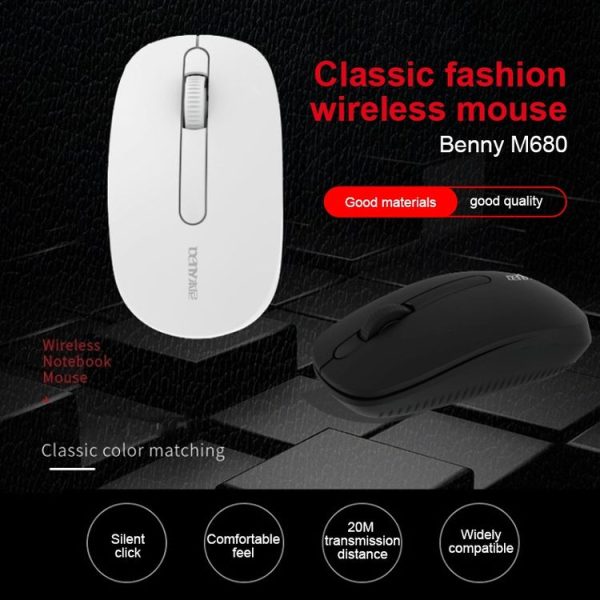 Beny M680 2.4GHz 1600DPI 3-keys Business Wireless Silent Mouse (Black) - Image 9