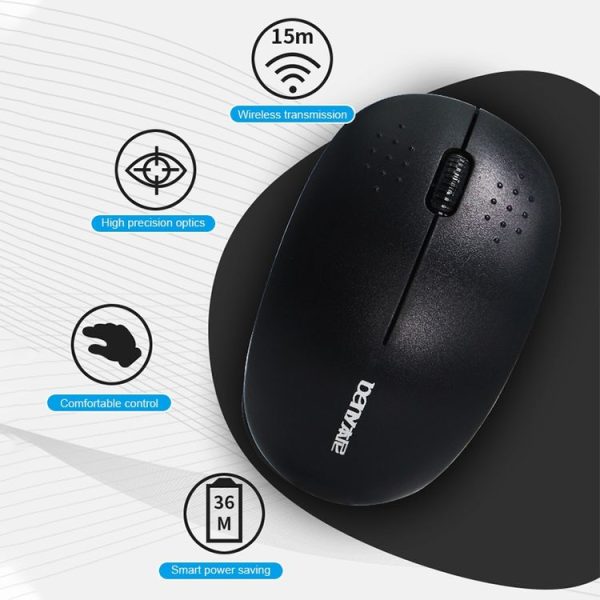 Beny M583 2.4GHz 1600DPI Fashionable Wireless Silent Mouse (Green) - Image 6