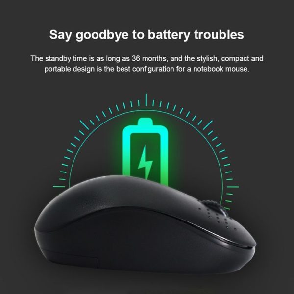 Beny M583 2.4GHz 1600DPI Fashionable Wireless Silent Mouse (Green) - Image 9