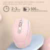M107 4-buttons 1600 DPI Dual Mode 2.4GHz + Bluetooth 5.1 Wireless Rechargeable Mouse (Pink) - Image 6