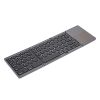 B033 Rechargeable 3-Folding 64 Keys Bluetooth Wireless Keyboard with Touchpad (Grey) - Image 3