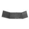 B033 Rechargeable 3-Folding 64 Keys Bluetooth Wireless Keyboard with Touchpad (Grey) - Image 4