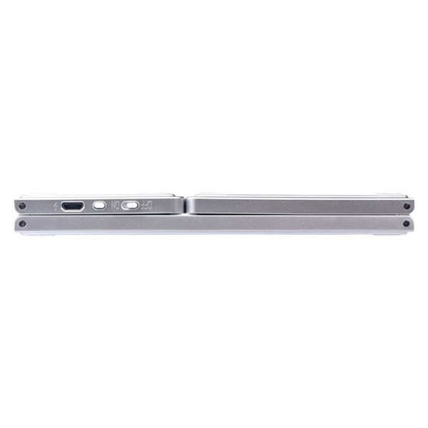 B033 Rechargeable 3-Folding 64 Keys Bluetooth Wireless Keyboard with Touchpad (Grey) - Image 6