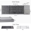 B033 Rechargeable 3-Folding 64 Keys Bluetooth Wireless Keyboard with Touchpad (Grey) - Image 7