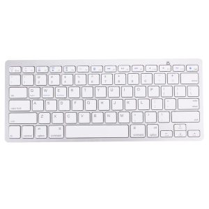 BK-3001 Bluetooth Wireless 78 Keys Ultrathin Keyboard for Windows / iPad / iPhone (Silver)