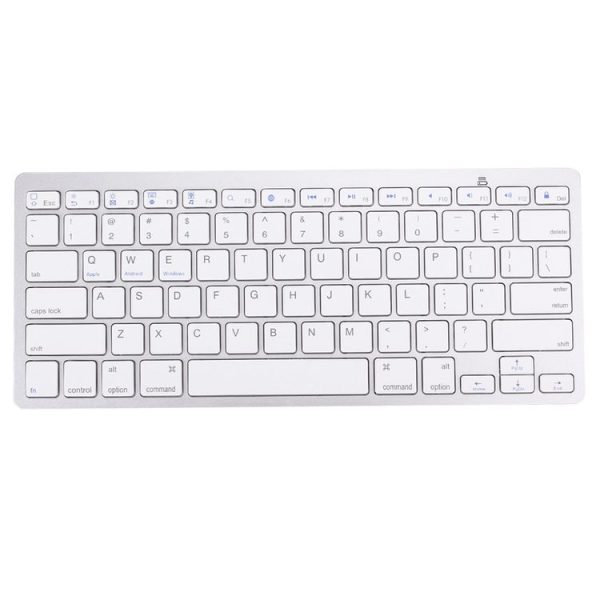 BK-3001 Bluetooth Wireless 78 Keys Ultrathin Keyboard for Windows / iPad / iPhone (Silver)