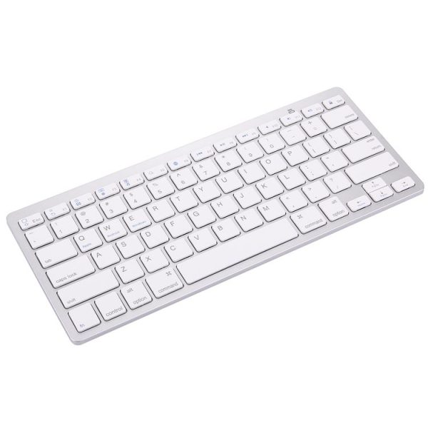 BK-3001 Bluetooth Wireless 78 Keys Ultrathin Keyboard for Windows / iPad / iPhone (Silver) - Image 3