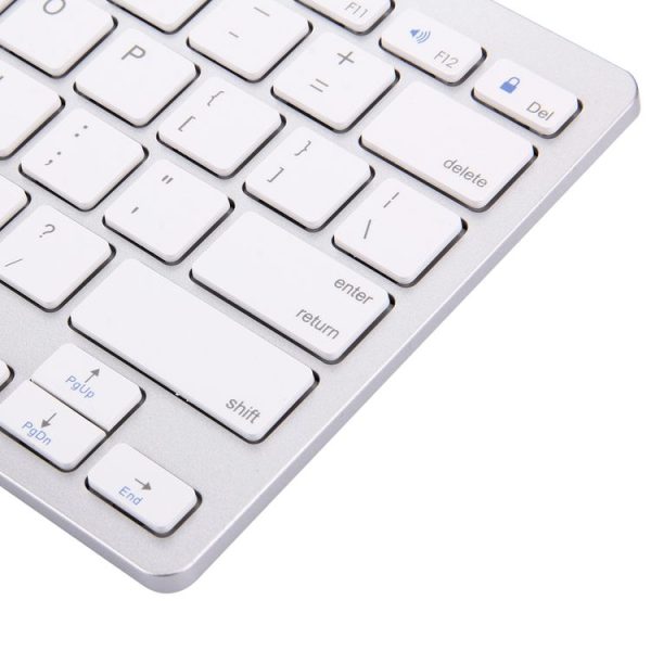 BK-3001 Bluetooth Wireless 78 Keys Ultrathin Keyboard for Windows / iPad / iPhone (Silver) - Image 5