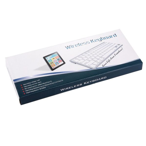 BK-3001 Bluetooth Wireless 78 Keys Ultrathin Keyboard for Windows / iPad / iPhone (Silver) - Image 9