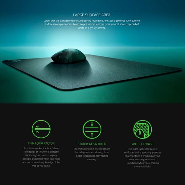 Razer ACARI Textured Bead-like Hard Surface Gaming Mouse Pad, Size: 420 x 320 x 1.95mm (Black) - Image 7