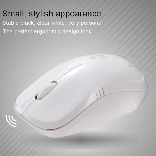 ZGB 101B 2.4GHz 1600 DPI Professional Commercial Wireless Optical Mouse Mute Silent Click Mini Noiseless Mice for Laptop, PC, Wireless Distance: 30m (White) - Image 5