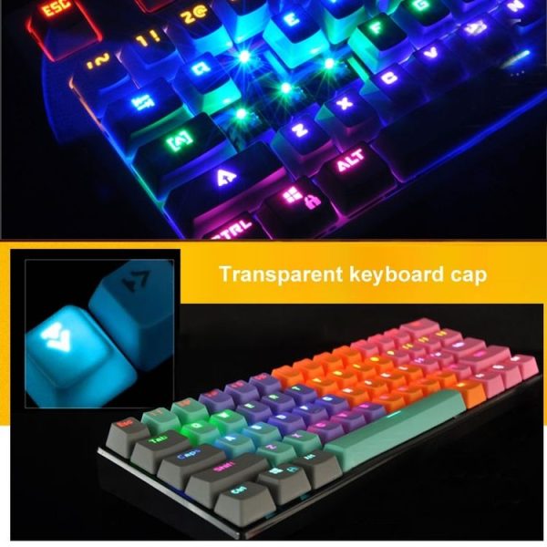 ABS Translucent Keycaps, OEM Highly Mechanical Keyboard, Universal Game Keyboard (Purple) - Image 6