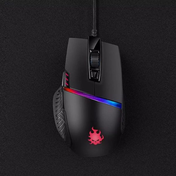 Original Xiaomi Youpin Y720 Lite Flowing Color Light Effect Professional Gaming Wired Mouse (Black) - Image 2