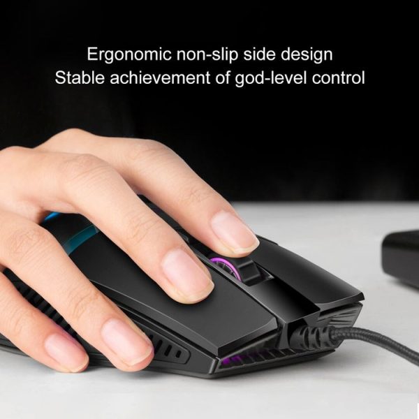Original Xiaomi Youpin Y720 Lite Flowing Color Light Effect Professional Gaming Wired Mouse (Black) - Image 7