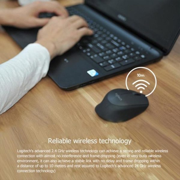 Logitech M280 2.4GHz 3-keys 1000DPI Wireless Optical Mouse, Wireless Range: 10m (Black) - Image 10