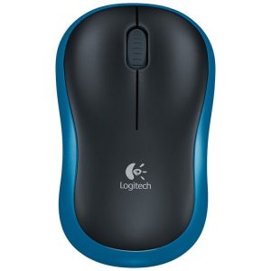 Logitech M185 2.4GHz 3-keys 1000DPI Wireless Optical Mouse, Wireless Range: 10m (Blue)