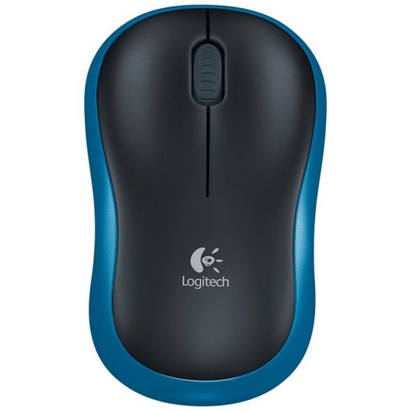 Logitech M185 2.4GHz 3-keys 1000DPI Wireless Optical Mouse, Wireless Range: 10m (Blue)