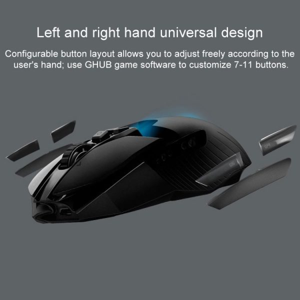 Logitech G903 LIGHTSPEED 16000 DPI 11 Buttons HERO 16K Sensor RGB Backlight Left and Right Hands Universal Wireless Optical Gaming Mouse (Black) - Image 6