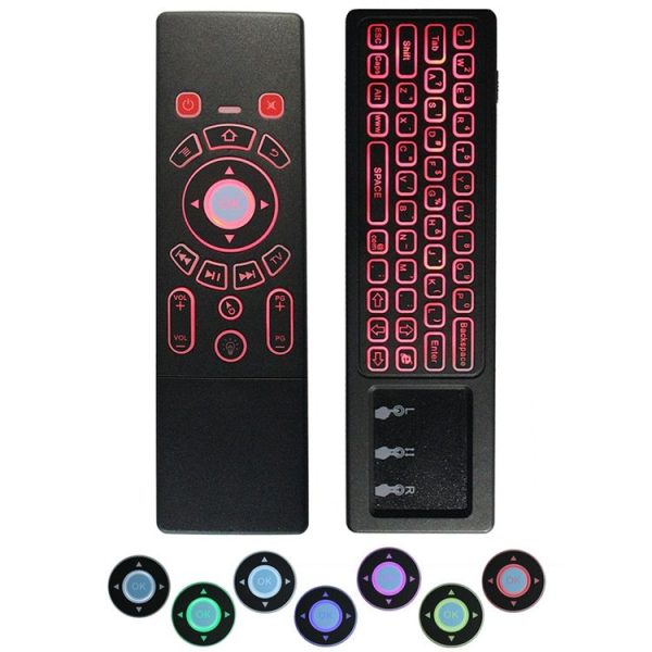 T6 Colorful Light Version Air Mouse 2.4GHz Wireless Keyboard Remote Controller with Touchpad & IR Learning for PC, Android TV Box / Smart TV, Multi-media Devices - Image 2