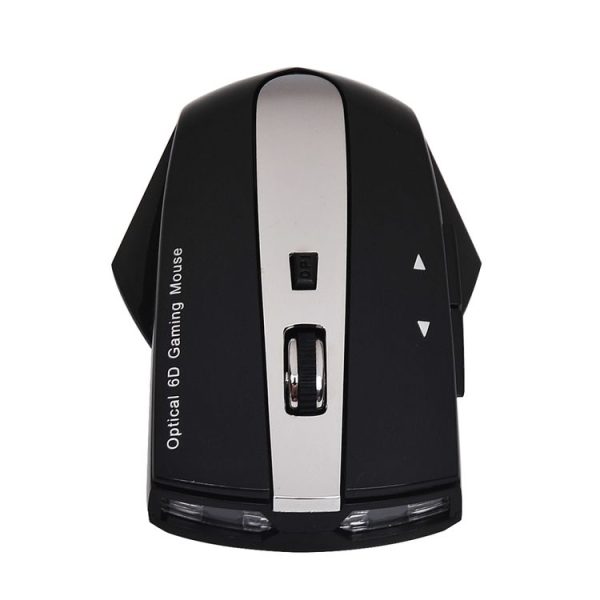 MZ-011 2.4GHz 1600DPI Wireless Rechargeable Optical Mouse with HUB Function (Black) - Image 2