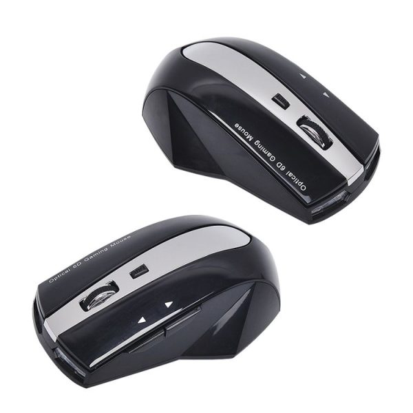 MZ-011 2.4GHz 1600DPI Wireless Rechargeable Optical Mouse with HUB Function (Black) - Image 3