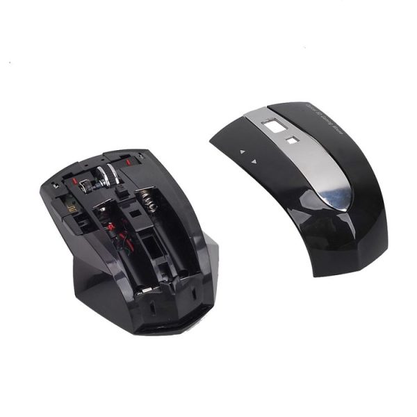MZ-011 2.4GHz 1600DPI Wireless Rechargeable Optical Mouse with HUB Function (Black) - Image 6