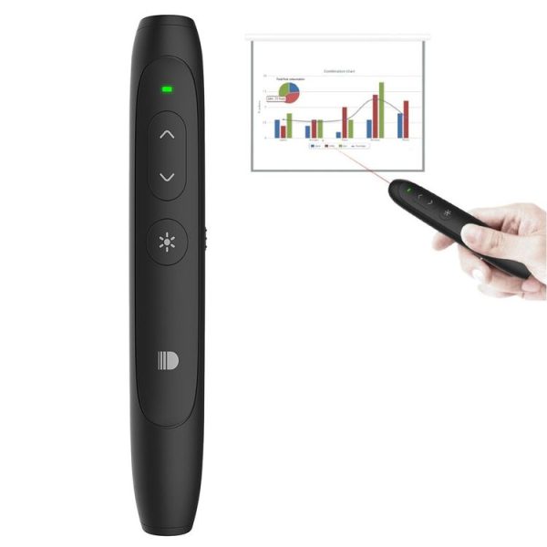 Doosl DSIT012 2.4GHz Wireless Presenter PowerPoint Clicker Representation Remote Control Pointer, Control Distance: 100m (Black)