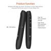 Doosl DSIT012 2.4GHz Wireless Presenter PowerPoint Clicker Representation Remote Control Pointer, Control Distance: 100m (Black) - Image 3
