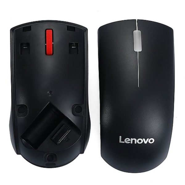 Lenovo M120 Pro Fashion Office Red Dot Wireless Mouse (Black) - Image 3