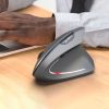 HXSJ T29 Bluetooth 3.0 Wireless Bluetooth 6-Keys 2400 DPI Adjustable Ergonomics Optical Vertical Mouse (Grey)