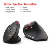 HXSJ T29 Bluetooth 3.0 Wireless Bluetooth 6-Keys 2400 DPI Adjustable Ergonomics Optical Vertical Mouse (Grey) - Image 10