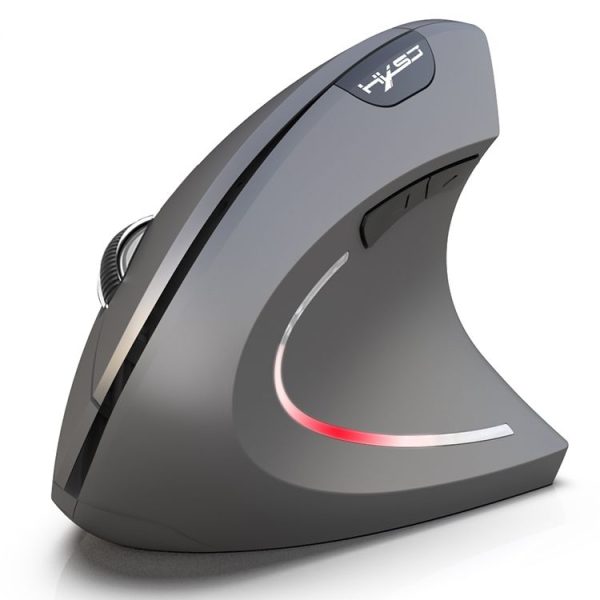 HXSJ T29 Bluetooth 3.0 Wireless Bluetooth 6-Keys 2400 DPI Adjustable Ergonomics Optical Vertical Mouse (Grey) - Image 2