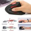 HXSJ T29 Bluetooth 3.0 Wireless Bluetooth 6-Keys 2400 DPI Adjustable Ergonomics Optical Vertical Mouse (Grey) - Image 9