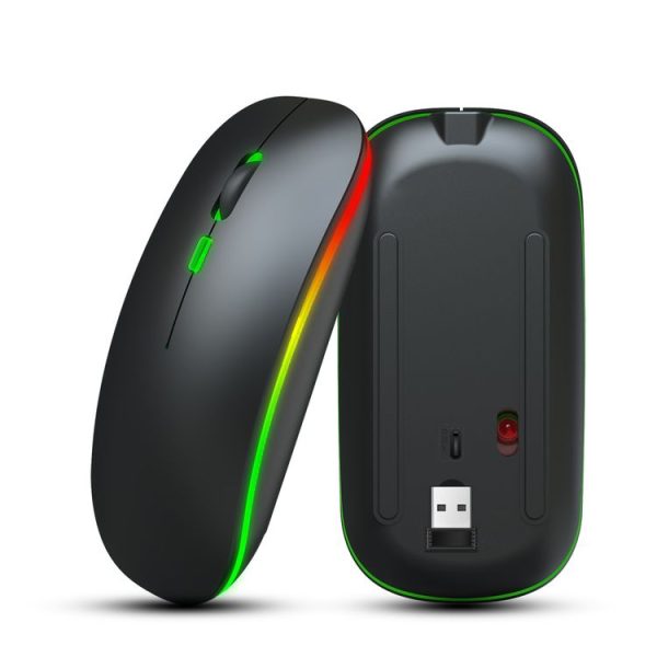 HXSJ M40 4 Key 2.4G Colorful Wireless Silent Mouse (Black) - Image 8