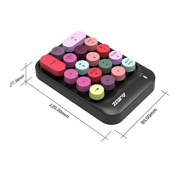 Ajazz AK18 2.4G Mini Wireless Mixed Color Keys Numeric Keyboard (Green) - Image 3