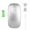 HXSJ M80 2.4GHz Wireless 1600DPI Three-speed Adjustable Optical Mute Mouse (Silver) - Image 2
