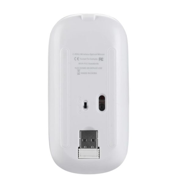 HXSJ M80 2.4GHz Wireless 1600DPI Three-speed Adjustable Optical Mute Mouse (Silver) - Image 5